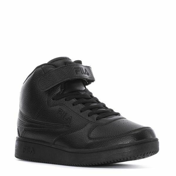 Fila A-high Leather Athletic Trainer Sports Sneakers Men Shoes Black Size 11