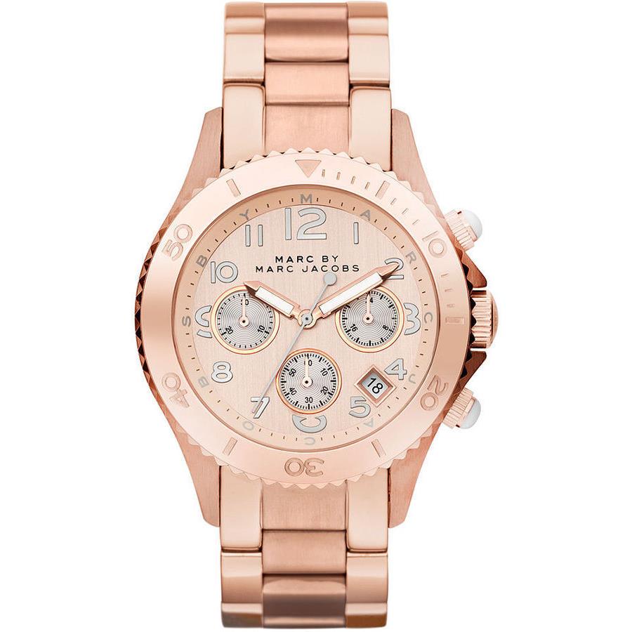 Marc Jacobs Rose Gold Stainless Steel Rock Chronograph WATCH-MBM3156