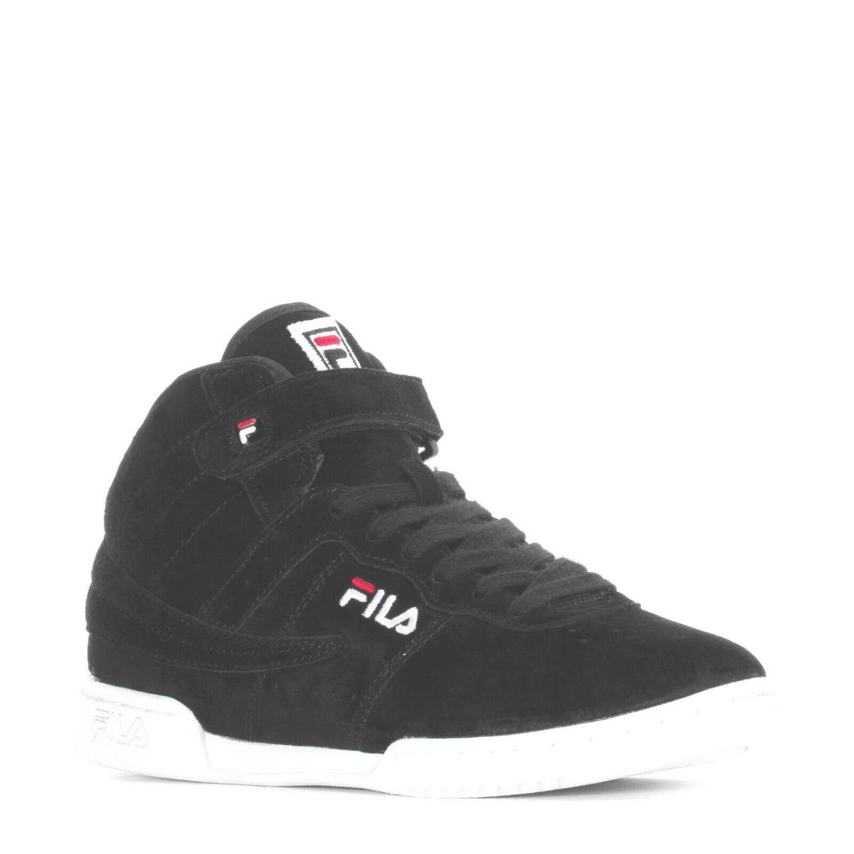 Fila F-13 F-box Mid Premium Suede Sports Sneaker Women Shoes Black Size 10 - Black/White/Red - 5VF80169-970