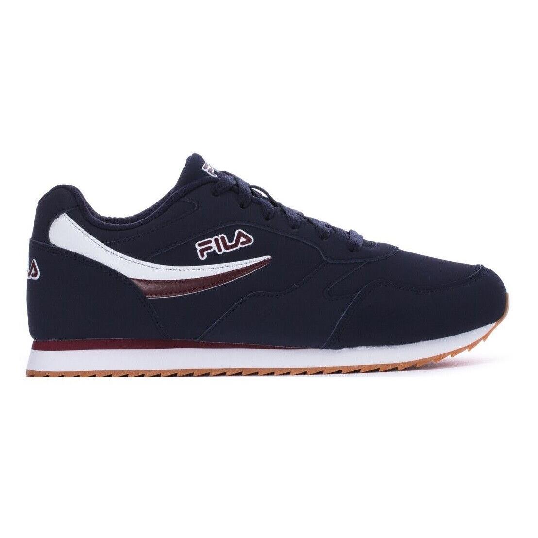 Fila Classico Ripple Low Trainers Sport Sneakers Men Shoes Navy/gum Size 10