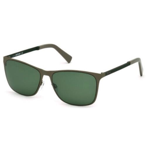 Just Cavalli Grey Rectangular Sunglasses Green Mirrored Lensses JC725S/S 20N