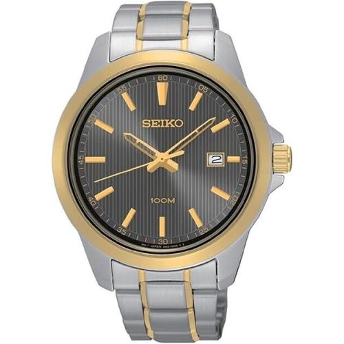 Seiko Dress Men`s Quartz Watch Two Tone SUR170