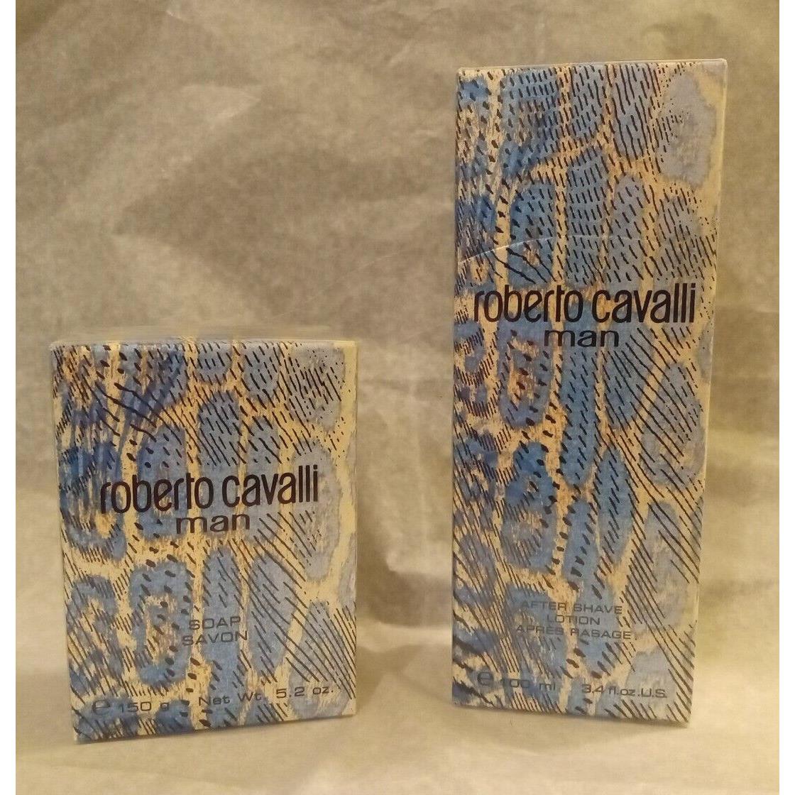 Roberto Cavalli Man After Shave Lotion 3.4 oz Soap Savon 5.2 oz