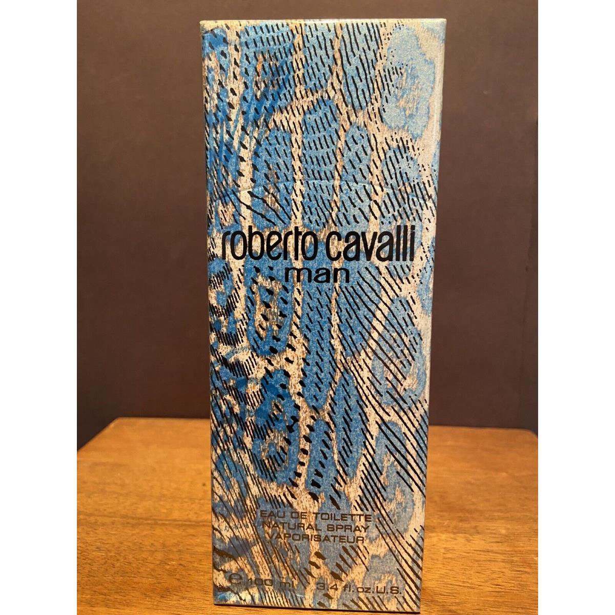 Roberto Cavalli Man 3.4 Oz / 100 ml Eau de Toilette Spray Rare