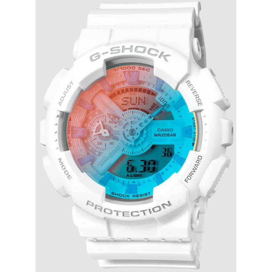 Casio G-shock Analog/digital Blue Dial White Watch GA-110TL-7A / GA110TL-7A