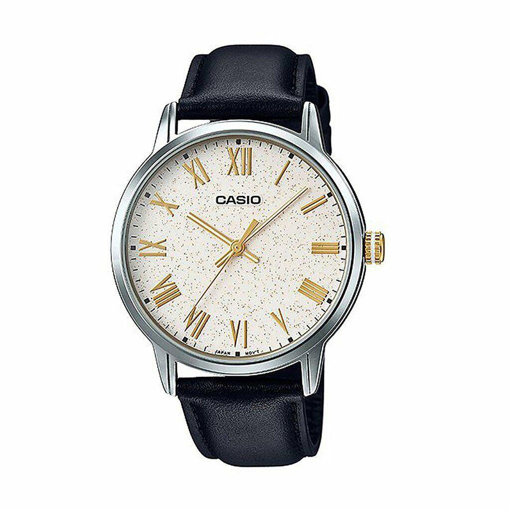 Casio White Women`s Leather Band Analog Watch LTP-TW100L-7A1