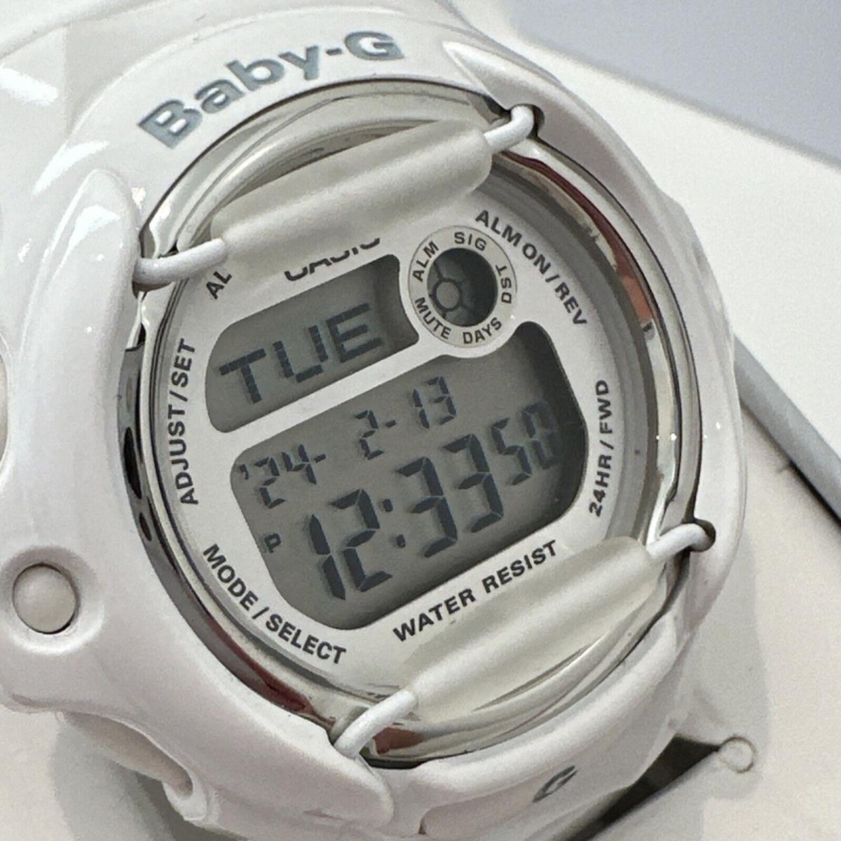 Casio Baby G-shock Women`s Quartz White Resin 42mm Digital Watch BG169R-7