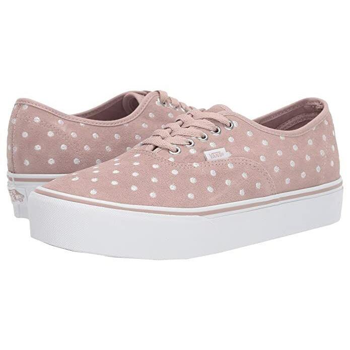 Vans Platform Unisex Men Size 7 = Women Size 8.5 Shoes Polka Rose - Dark rose / White Polka Dot