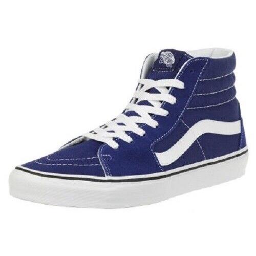 Vans SK8-HI Estate Canvas Unisex Men Size 5 = Women Size 6.5 Shoes Blue/wht