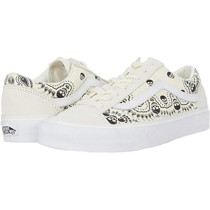 Vans Style 36 Skull Bandana Lace Skate Trainer Men Shoes White/black Size 13