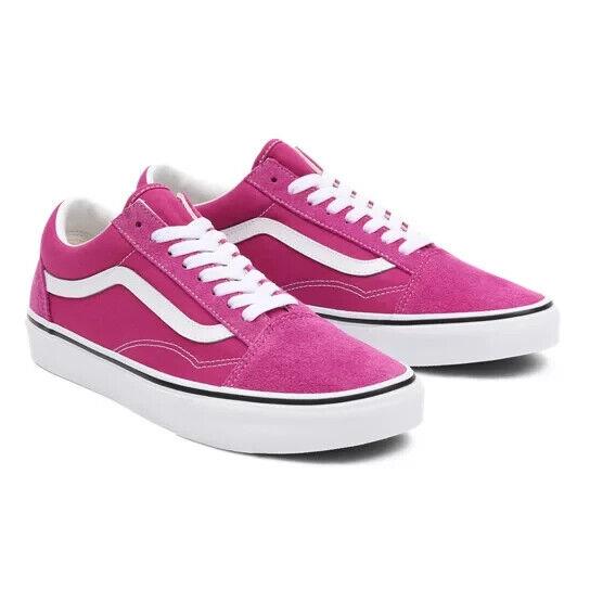 Vans Old Skool Low Skate Unisex Men Size 6 = Women Size 7.5 Shoes Pink/white