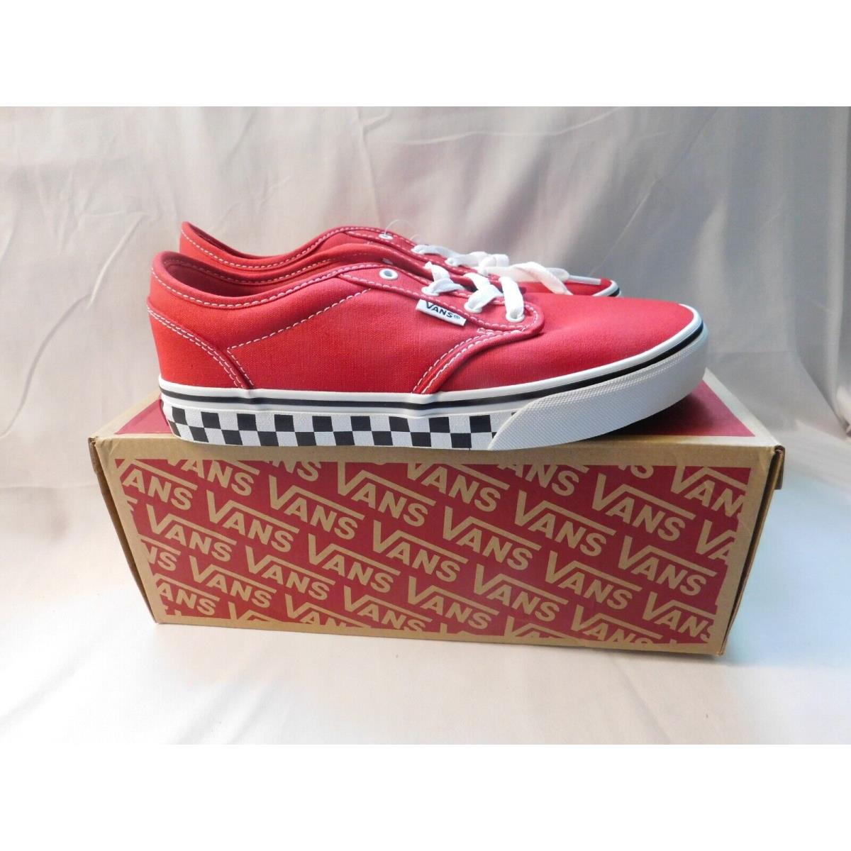Vans Atwood Red Checker Sneakers Size Youth Kids 5