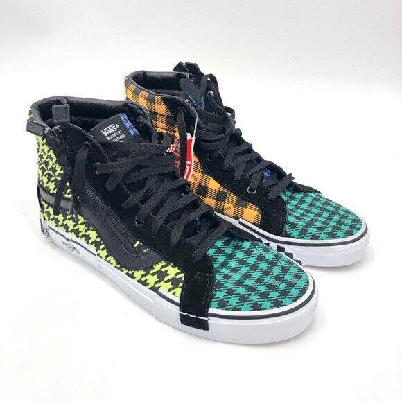 Vans SK8-HIGH Reissue Multi Plaid Unisex Men Size 8.5 = Women Size 10 Shoes