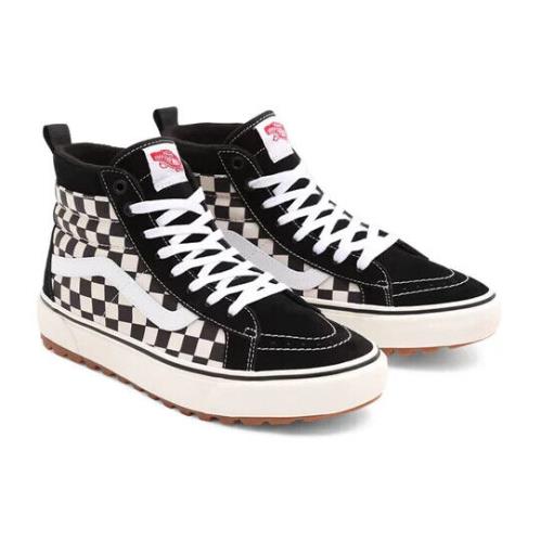 Vans SK8-HI MTE-1 Checkerboard Unisex Men 6 = Women 7.5 Shoes Black/beige/wh