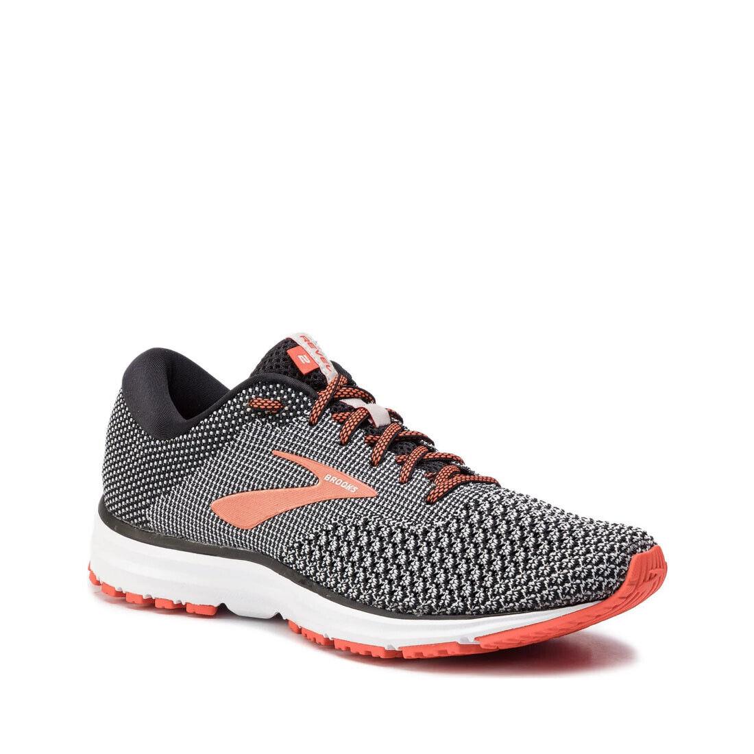 Size 10 - Brooks 110292-1D-091 Women`s Revel 2 in Black Light Grey Orange-medium