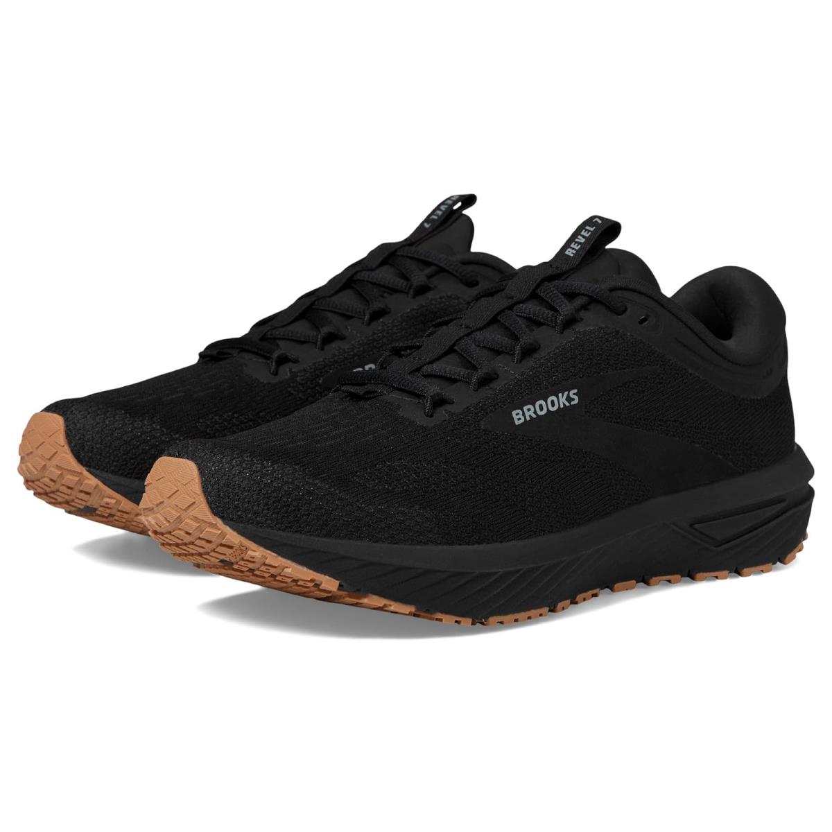 Man`s Sneakers Athletic Shoes Brooks Revel 7 - Black/Black