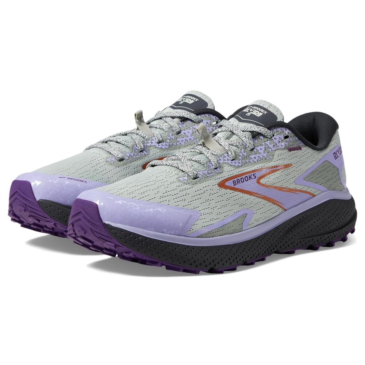 Woman`s Sneakers Athletic Shoes Brooks Divide 5 - Mercury/Ebony/Sweet Lavender