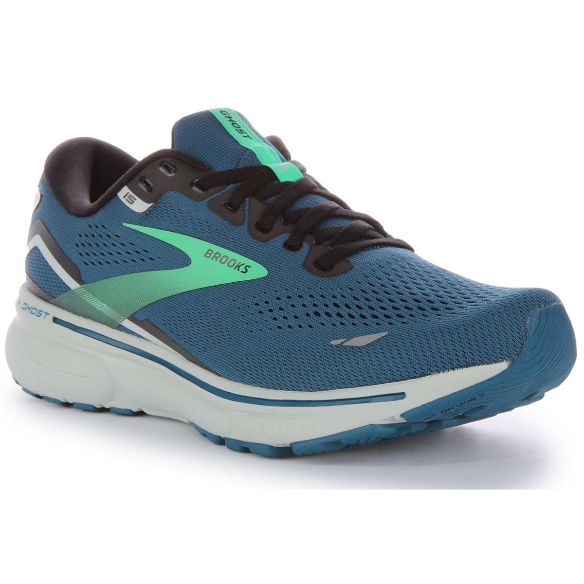 Brooks Ghost 15 Mens Sneaker Turquoise Size US 7 - 13 - TURQUOISE