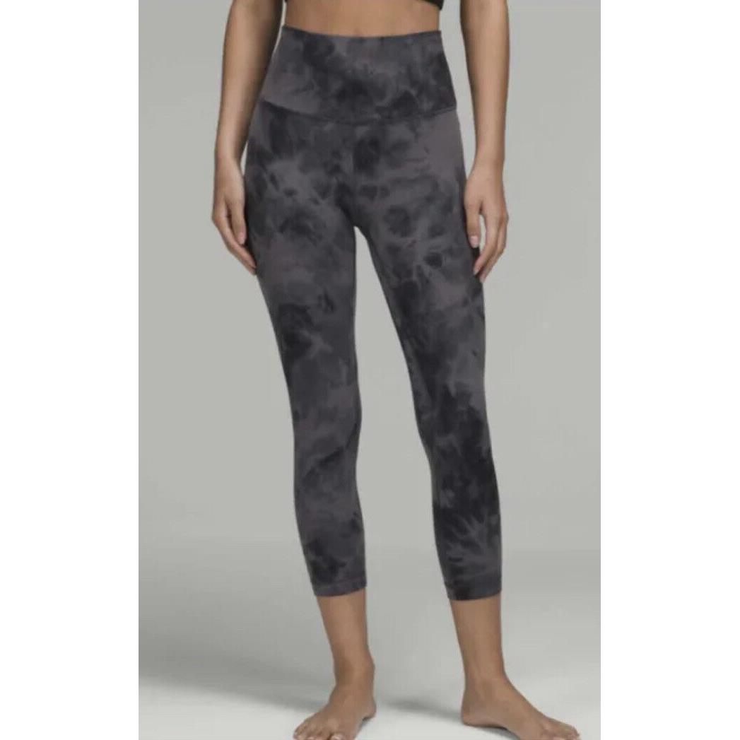 Lululemon Size 10 Align HR Crop 23 Diamond Dye Gray Ddpg Pant Soft Nulu Hirise