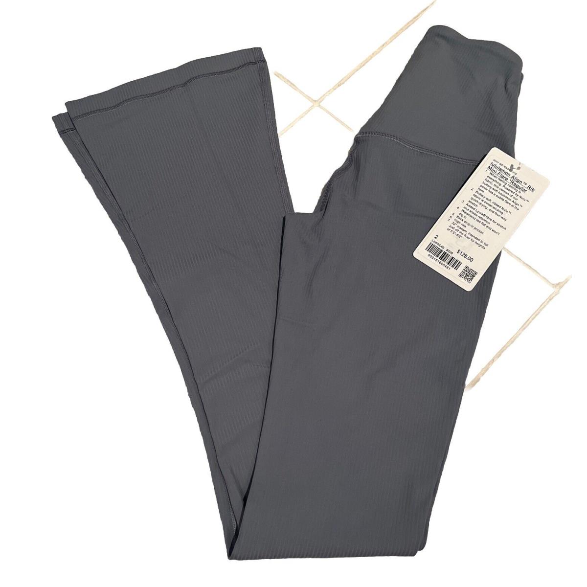 Lululemon Align Mini Flare Regular Size 2 Belgian Blue LW5GC4S