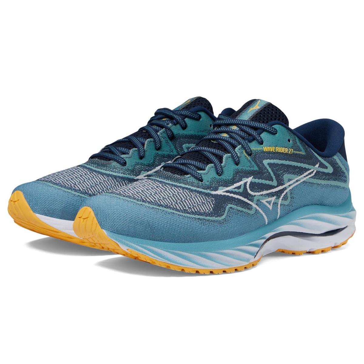 Man`s Sneakers Athletic Shoes Mizuno Wave Rider 27 Ssw Adriatic Blue/Snow White