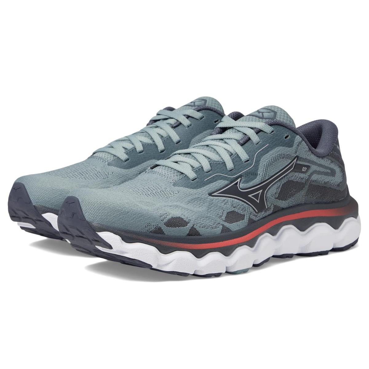 Man`s Sneakers Athletic Shoes Mizuno Wave Horizon 7 Lead/Nickel