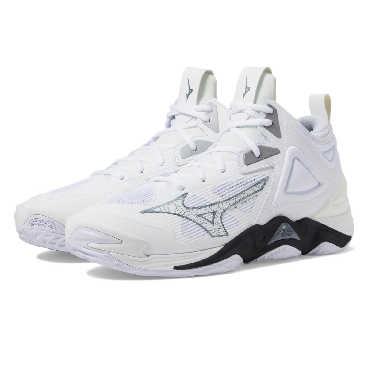 Unisex Sneakers Athletic Shoes Mizuno Wave Momentum 3 Mid White/Black