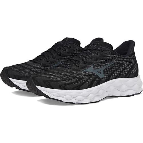 Mizuno Men`s Wave Sky 8 Running Shoe Black-metallic Grey