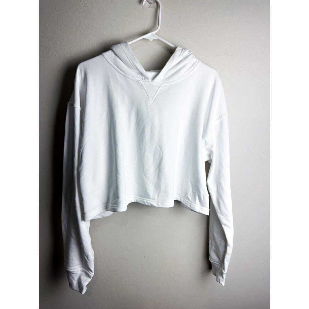 Lululemon All Yours Cropped Hoodie White 18 LW3DTNS Wht