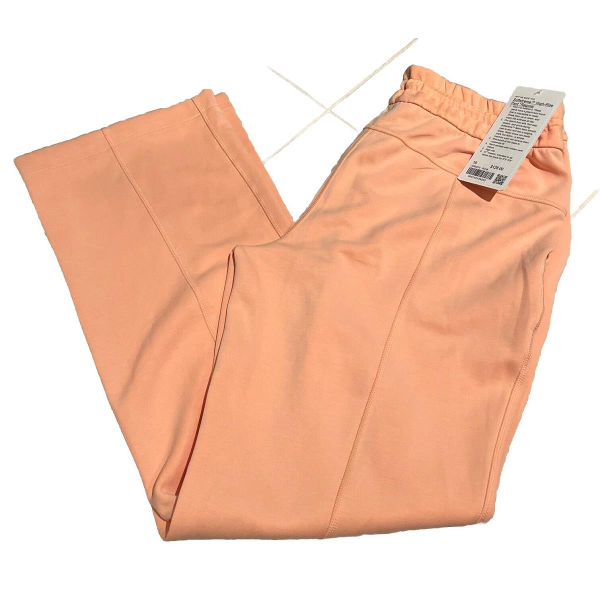 Lululemon Softstreme High-rise Pants Peach LW5EGTS Size 10 Regular