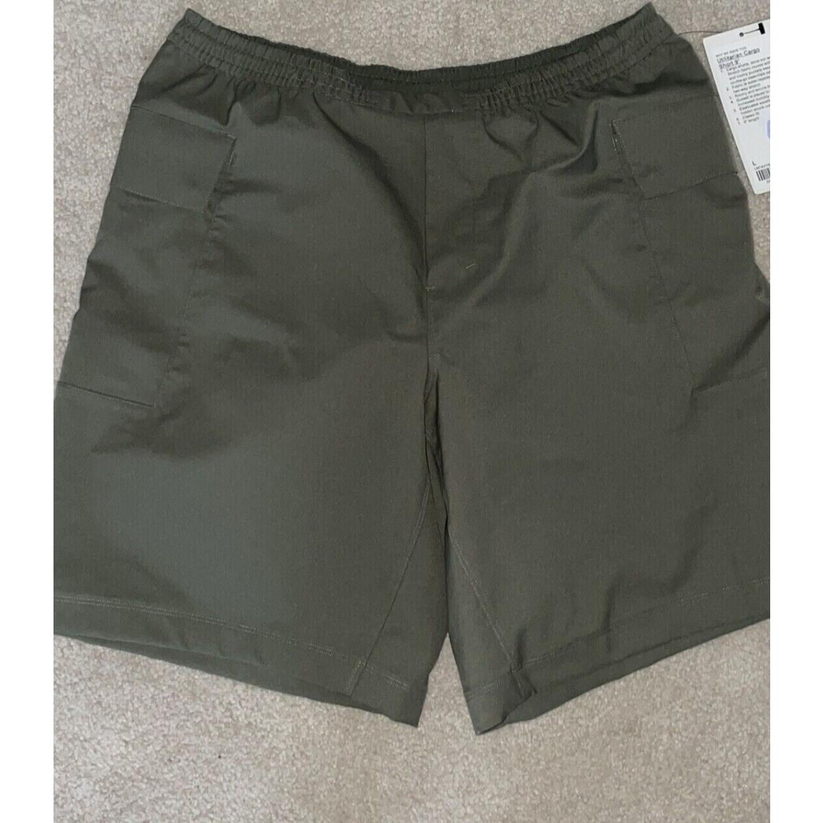 Men s Lululemon Utilitarian Cargo Short 9 Size Large L Olive Green