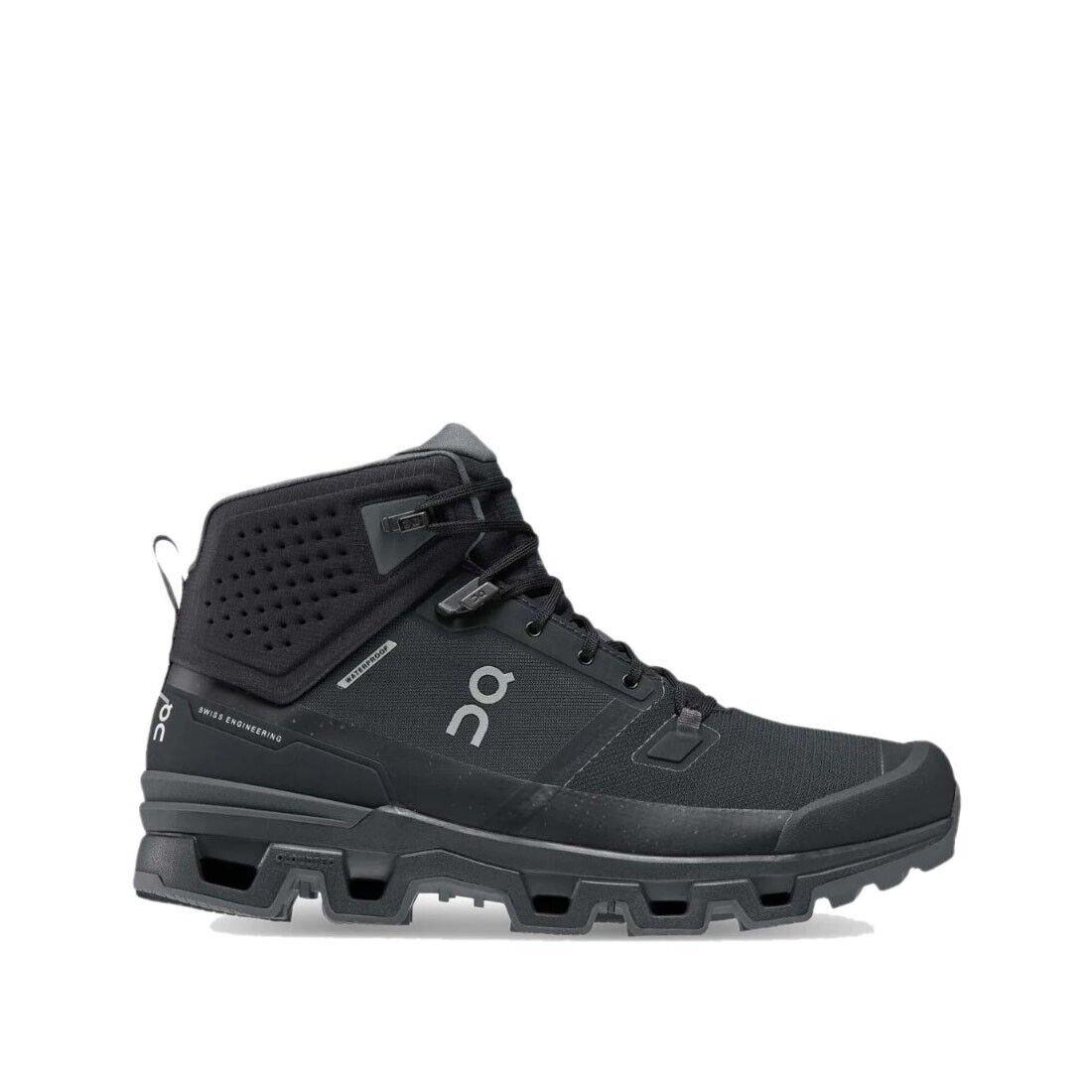 ON Running Women`s Cloudrock 2 Waterproof Hiking in Black/eclipse