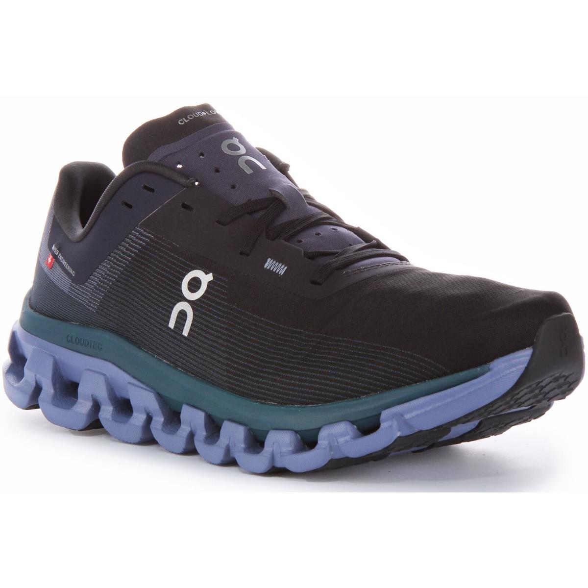 On Running Cloudflow 4 Mens Sneakers Black Blue Size US 6 - 13