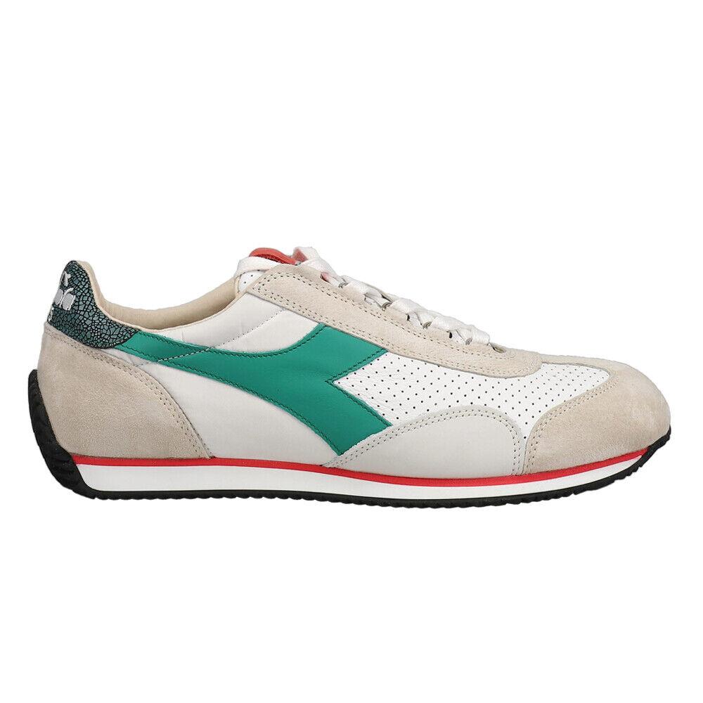 Diadora Equipe Italia Lace Up Mens Green Off White Sneakers Casual Shoes 17799