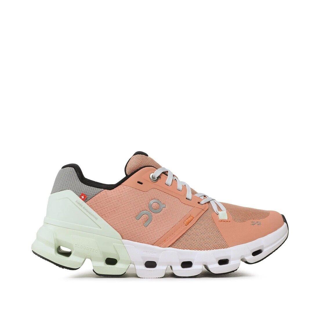 Size 7 - ON Running Women`s Cloudflyer 4 in Peach/aloe