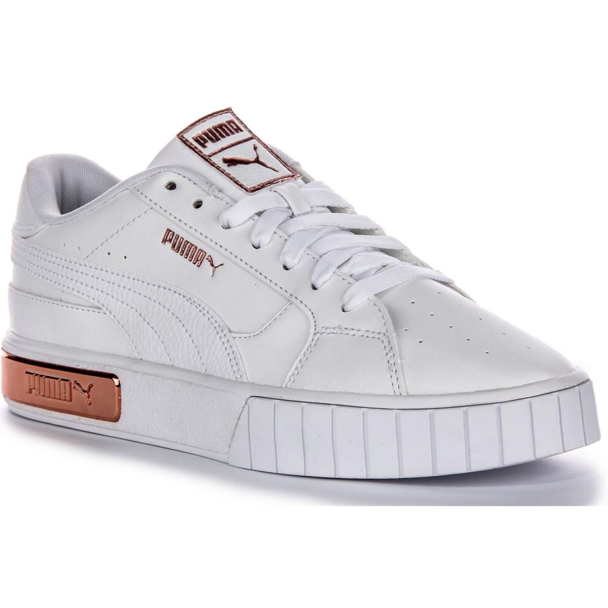 Puma Cali Star Glam Metal Plating Leather Womens Sneaker White Bronze US 5 - 11 - WHITE BRONZE