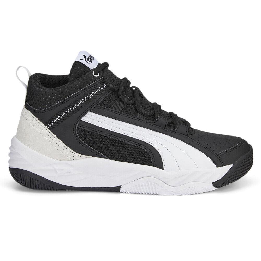 Puma Rebound Future Evo Core Lace Up Mens Black White Sneakers Casual Shoes 38 - Black, White