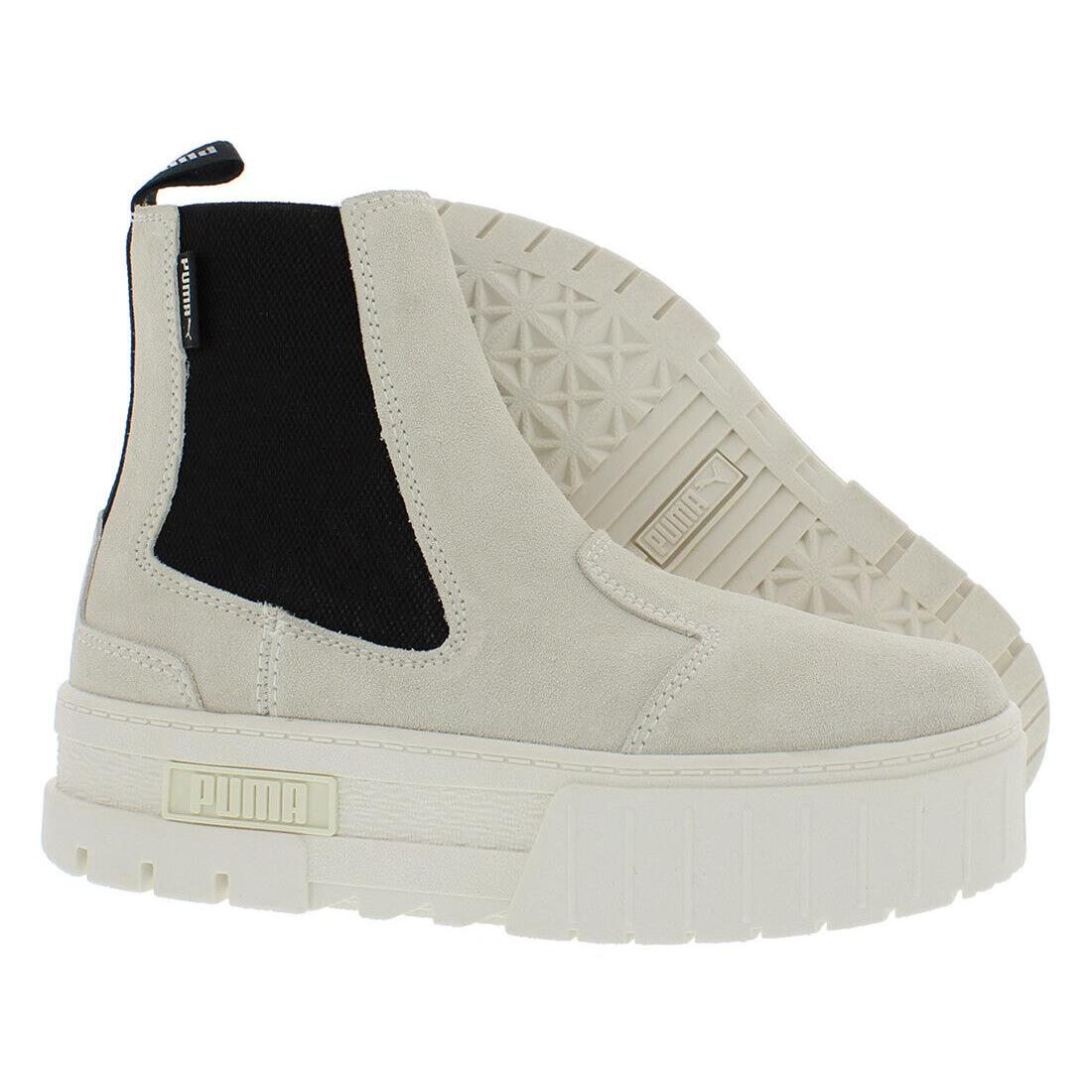 Puma Mayze Chelsea Suede Womens Shoes - White, Main: White