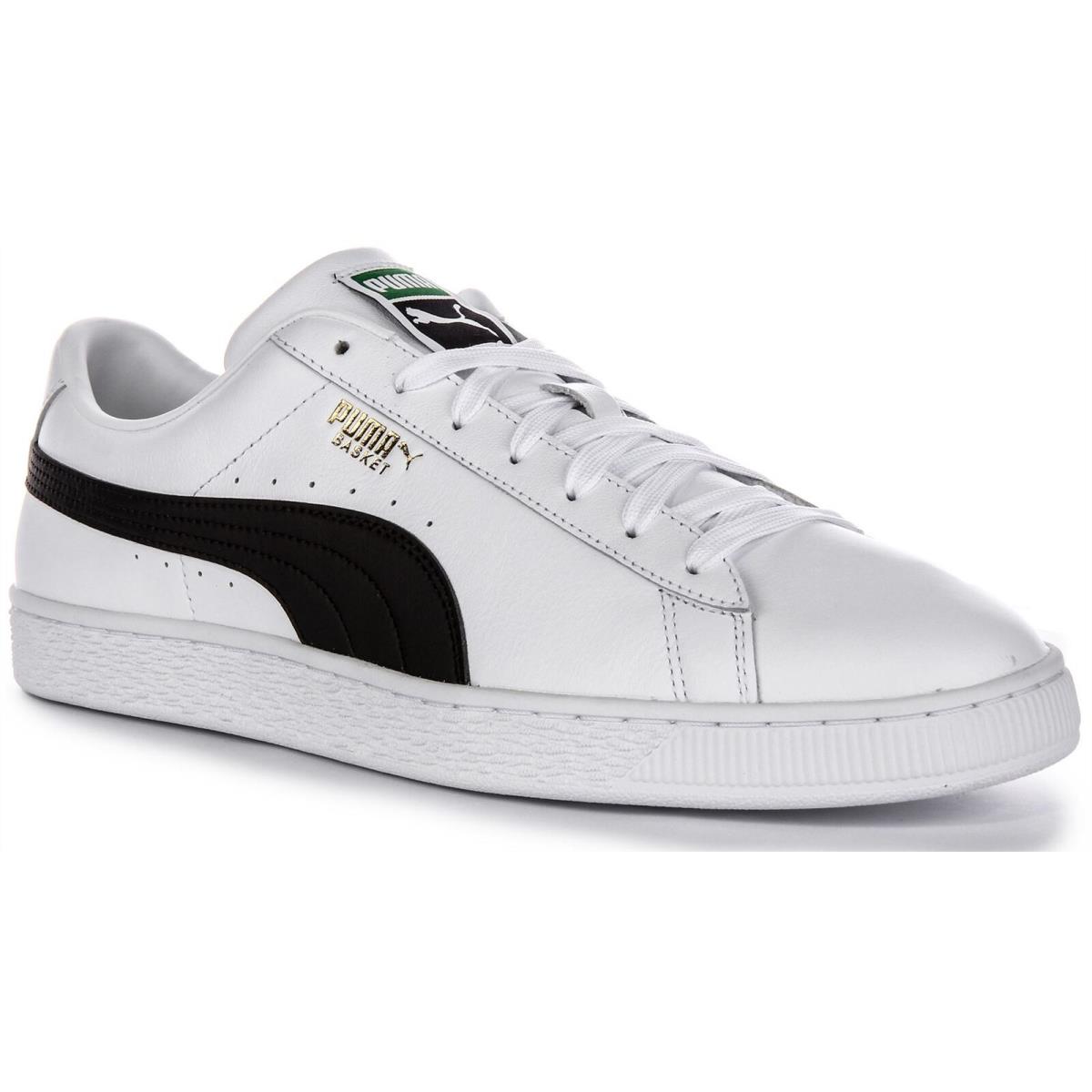 Puma Basket Classic Xxi Low Pro Mesh Mens Sneaker White Black US 6 - 13 - WHITE BLACK