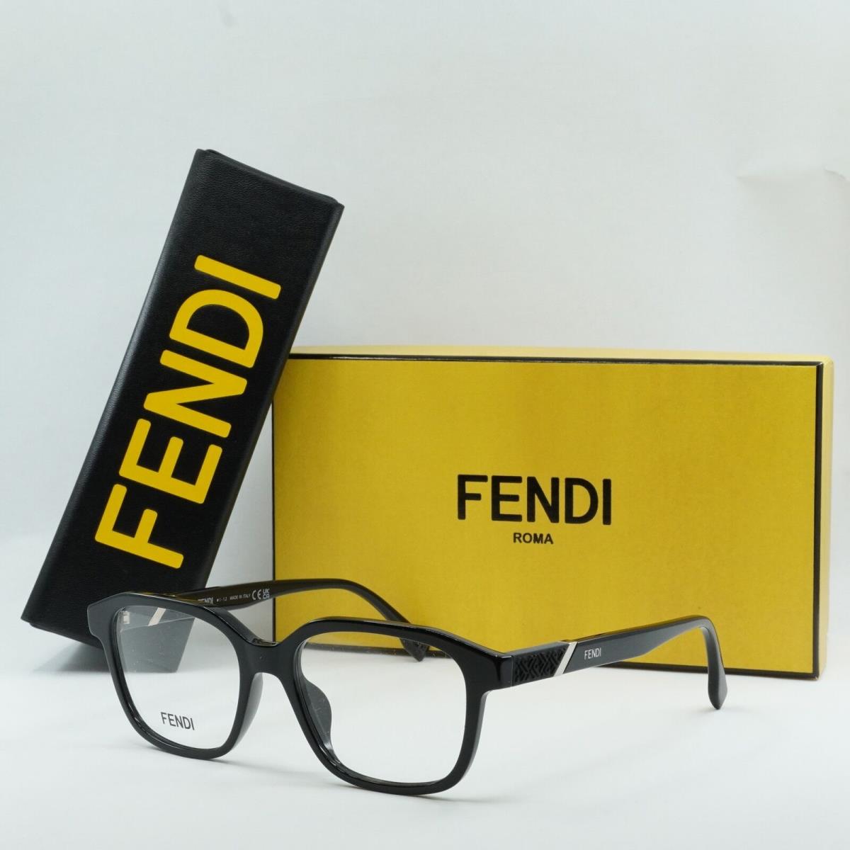 Fendi FE50028I 001 Solid Black 53mm Eyeglasses