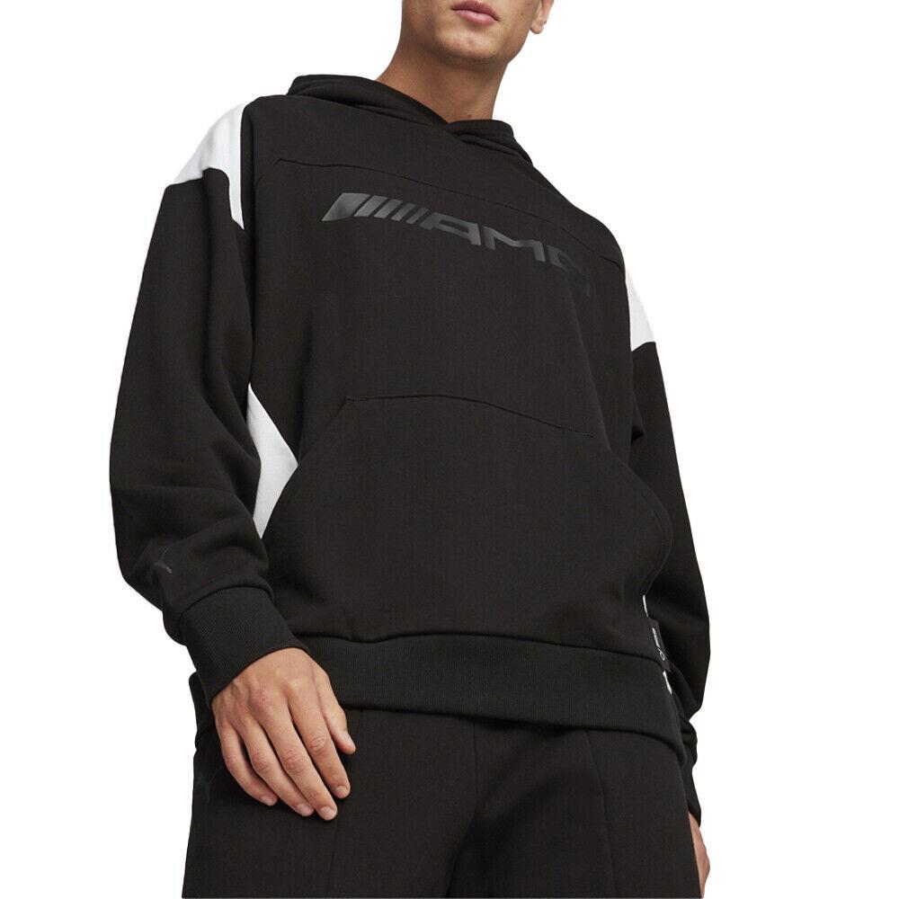 Puma Amg Motorsport Statement Logo Hoodie Mens Black Casual Outerwear 62371101