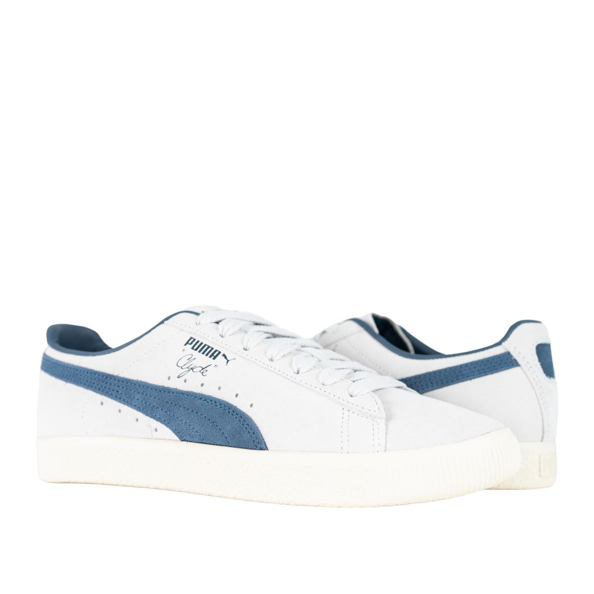 Puma Clyde OG Unisex Sneakers - Men`s Sizing - Silver Mist-Ivory-Club Navy