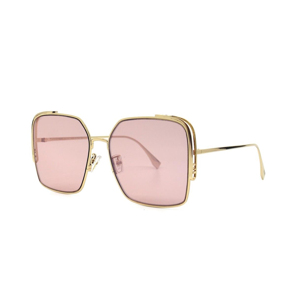 Fendi FE40038U Gold Pink Oversized Sunglasses