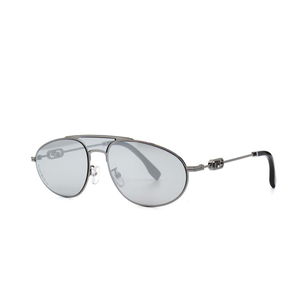 Fendi FE40072U 14C Grey Silver Mirror Sunglasses