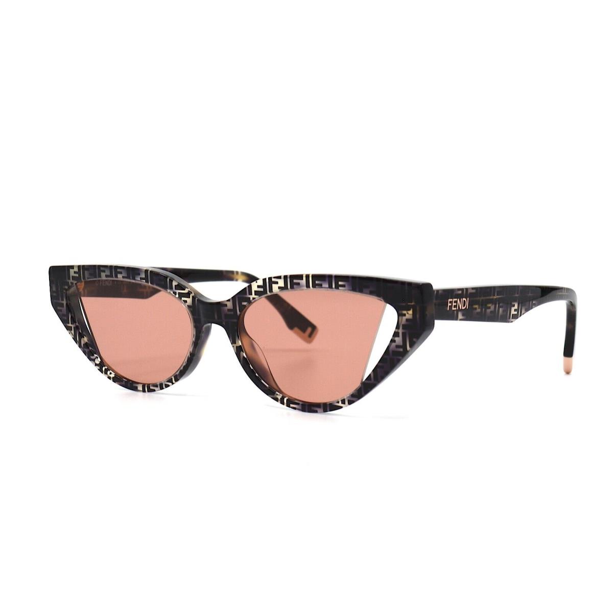 Fendi FE40009I 72S Havana Pink Sunglasses