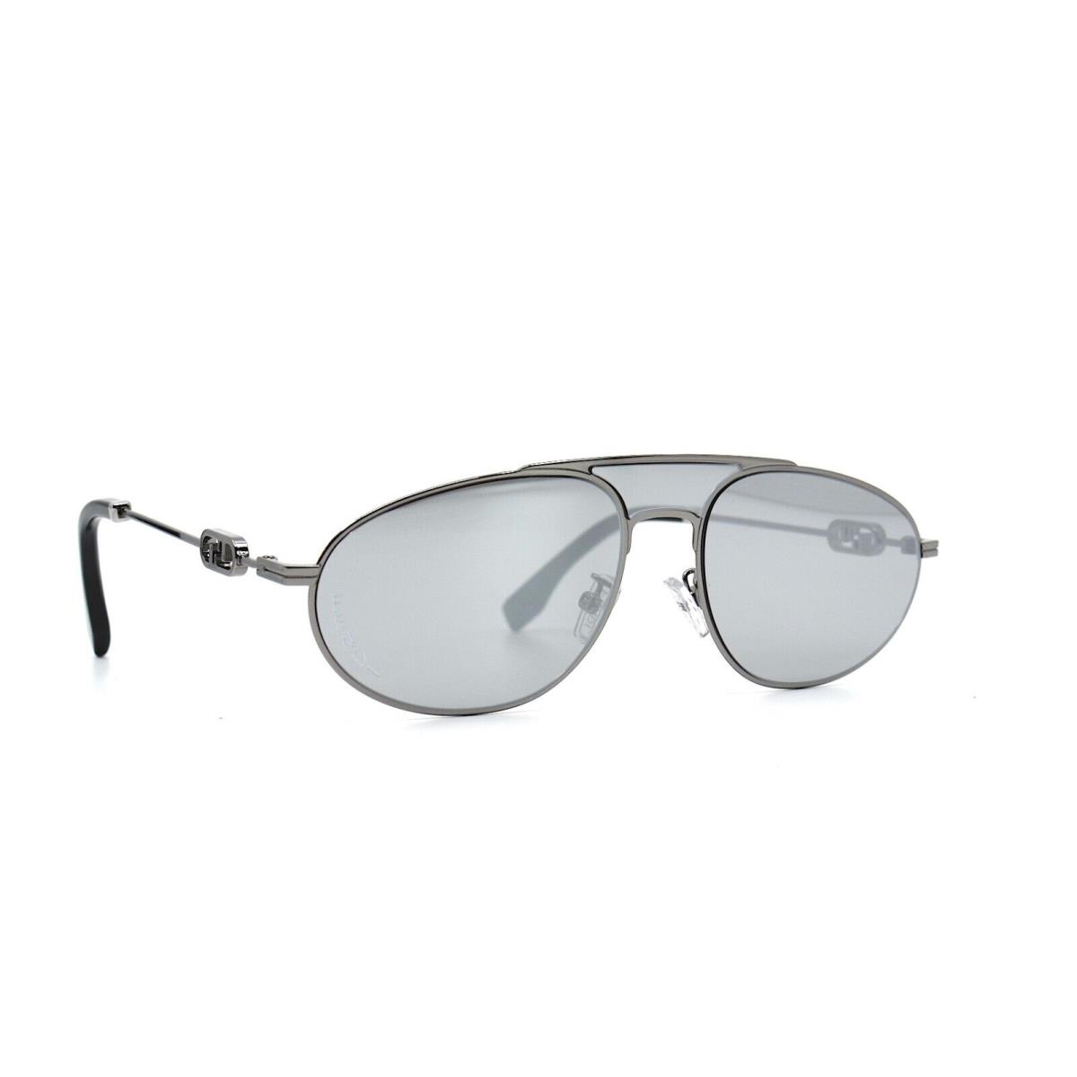 Fendi FE40072U 14C Light Ruthenium Silver Mirror Sunglasses