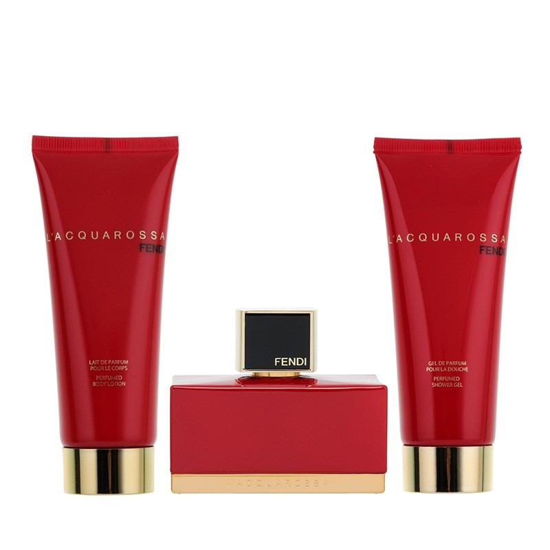 Fendi Acqua Rossa Gift Set For Women - 2.5 Edp + 2.5 Lotion + 2.5 Gel