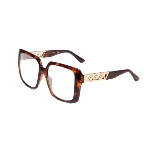 Guess GU7689 Designer Reading Glasses Tortoise Havana Brown Gold Oversized 55mm