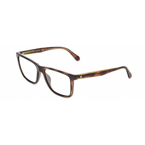 Guess GU6935 Designer Reading Glasses Cold Glaze Tortoise Havana Green Rectangul