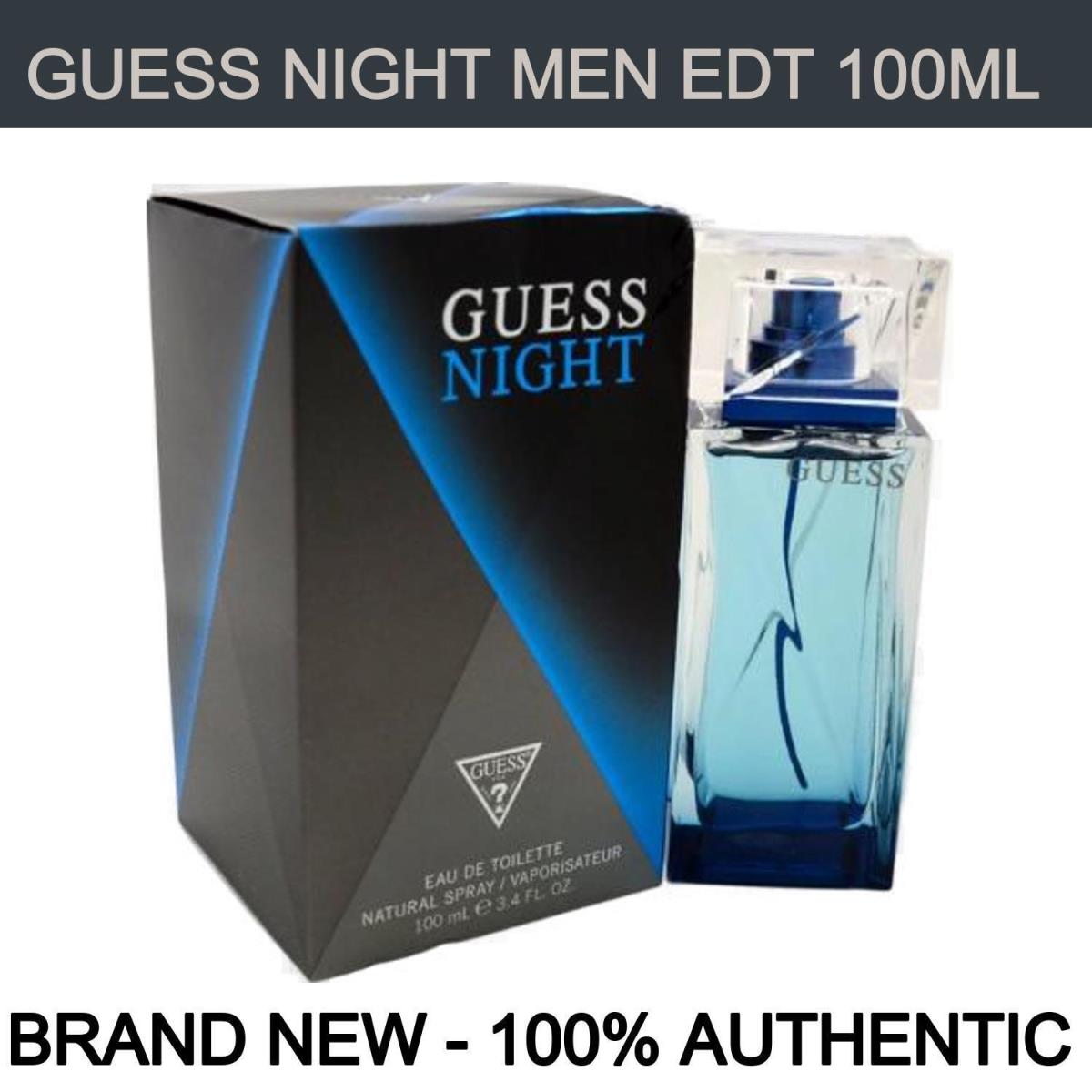 Guess Night Eau De Toilette For Men 3.4oz Spray Bottle